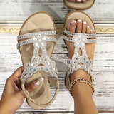 Maison – Orthopedic sandals with crystal details