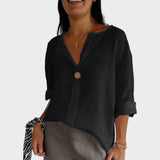 Zamma | Linen Blouse with V-Neck