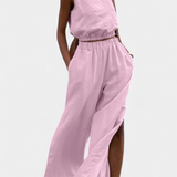 Portia Cotton and Linen Set with Side Openings