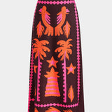Sloan Cropped Top and Skirt Set Coconut Palm