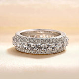 Retroactive silver ring with infinity band