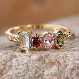 Golden Oriental Floral Ring
