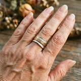 Vintage Fine Twisted Ring in Gold and Silver