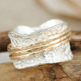Vintage Fine Twisted Ring in Gold and Silver