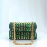 Alba | Chic Shoulder Bag with Chain and Colorful Diamonds