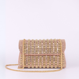 Alba | Chic Shoulder Bag with Chain and Colorful Diamonds