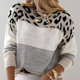 Dorothy | Leopard-Print Colour-Block Jumper