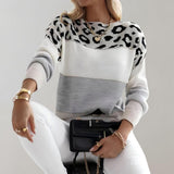 Dorothy | Leopard-Print Colour-Block Jumper