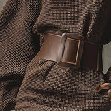 Bianca | Short Knit Dress with Fitted Belt