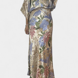 Shae Soft Floral Peplum Blouse and Skirt Set