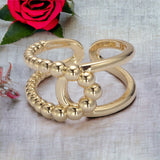 "Vittoria Braided Double Band" Ring in Gold or Silver