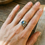 Bohemian Meditation Ring with Precious Stone
