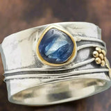 Bohemian Meditation Ring with Precious Stone