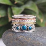 Meditation Ring with Bohemian Sapphire