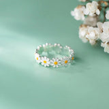 Silver Daisy Ring