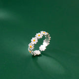 Silver Daisy Ring