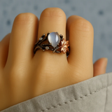 Ring with Natural Moonstone