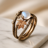 Ring with Natural Moonstone