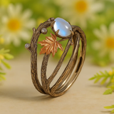 Ring with Natural Moonstone
