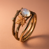 Ring with Natural Moonstone