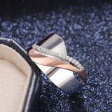Bicolor Silver and Rose Gold Ring
