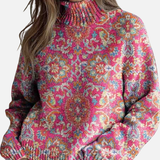 Lorena – Artistic High Neck Sweater