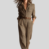Celia - Checkered Jumpsuit with Sophisticated Details