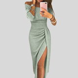 Marina | Elegant maxi dress with halter neck and flowing cut