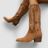 Valentina - Cowboy Boots with Stable and Comfortable Block Heel