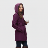 Carmen - Elegant coat with hood and belt