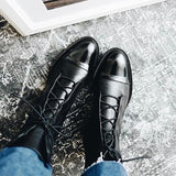 Gabriela - High-Quality Black Synthetic Leather Boots