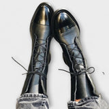 Gabriela - High-Quality Black Synthetic Leather Boots