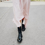 Gabriela - High-Quality Black Synthetic Leather Boots
