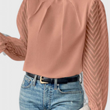 Helga Long Sleeve Nautical Blouse