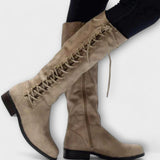 Paula - Elegant Urban Leather Ankle Boots with Laces
