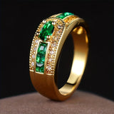 Gold Ring with Green