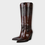 Camila - Elegant Daily Croco Design Boots