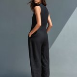Sleeveless Linen Jumpsuit