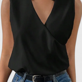 Yariela Soft Summer Top with V-Neck