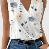 Yariela Soft Summer Top with V-Neck