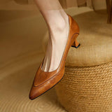Belle Genuine Leather High Heel Shoes