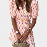 Araceli Printed Set with Blazer and Flared Pants