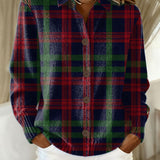 Julia – Classic Plaid Knit Cardigan