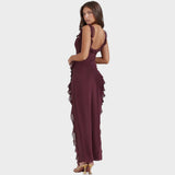 Amira - Dark Plum Long Dress
