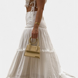 Ilys Romantic Set of Lace Crop Top and Flowing Maxi Skirt