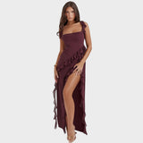 Amira - Dark Plum Long Dress
