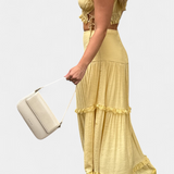 Ilys Romantic Set of Lace Crop Top and Flowing Maxi Skirt