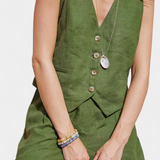 Jennifer Linen Cotton Vest and Shorts Set