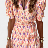 Araceli Printed Set with Blazer and Flared Pants