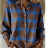 Rocío – Bicolor Checked Knit Cardigan